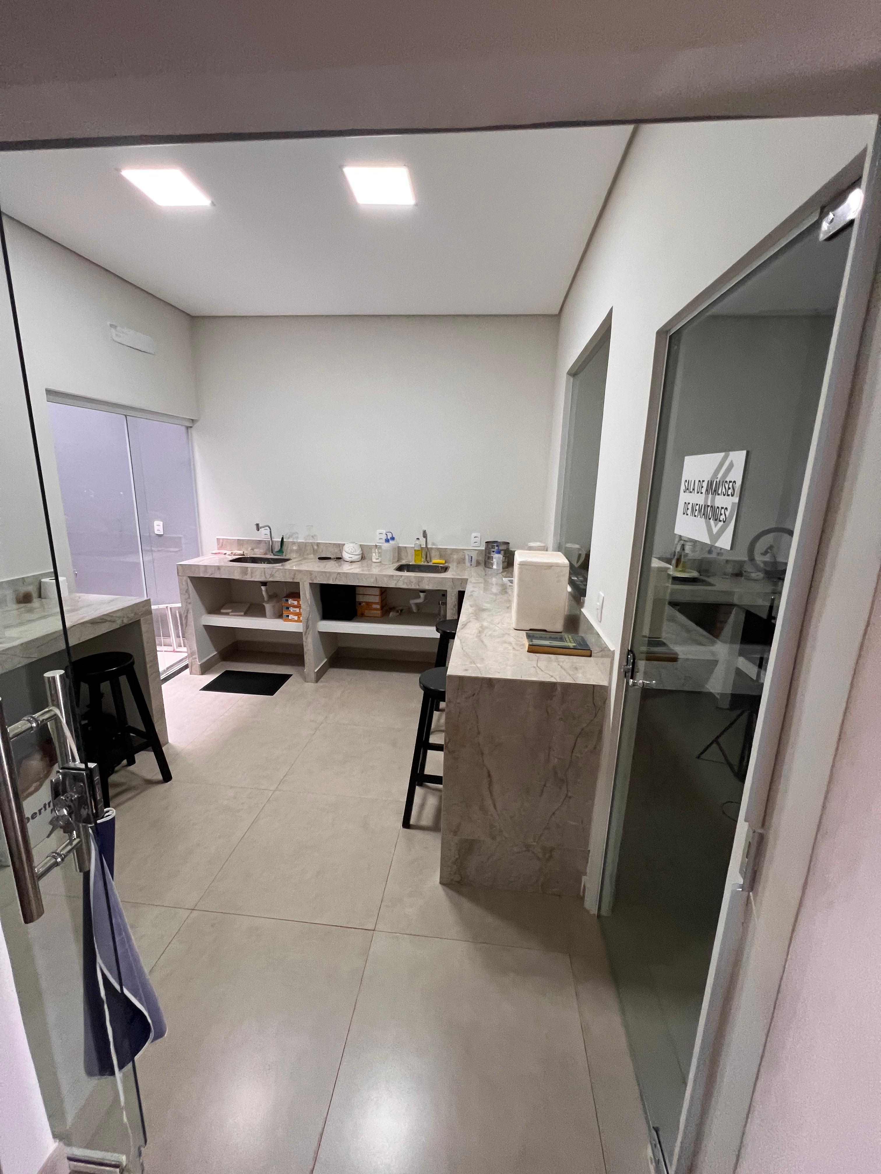 Sala de análises do laboratório